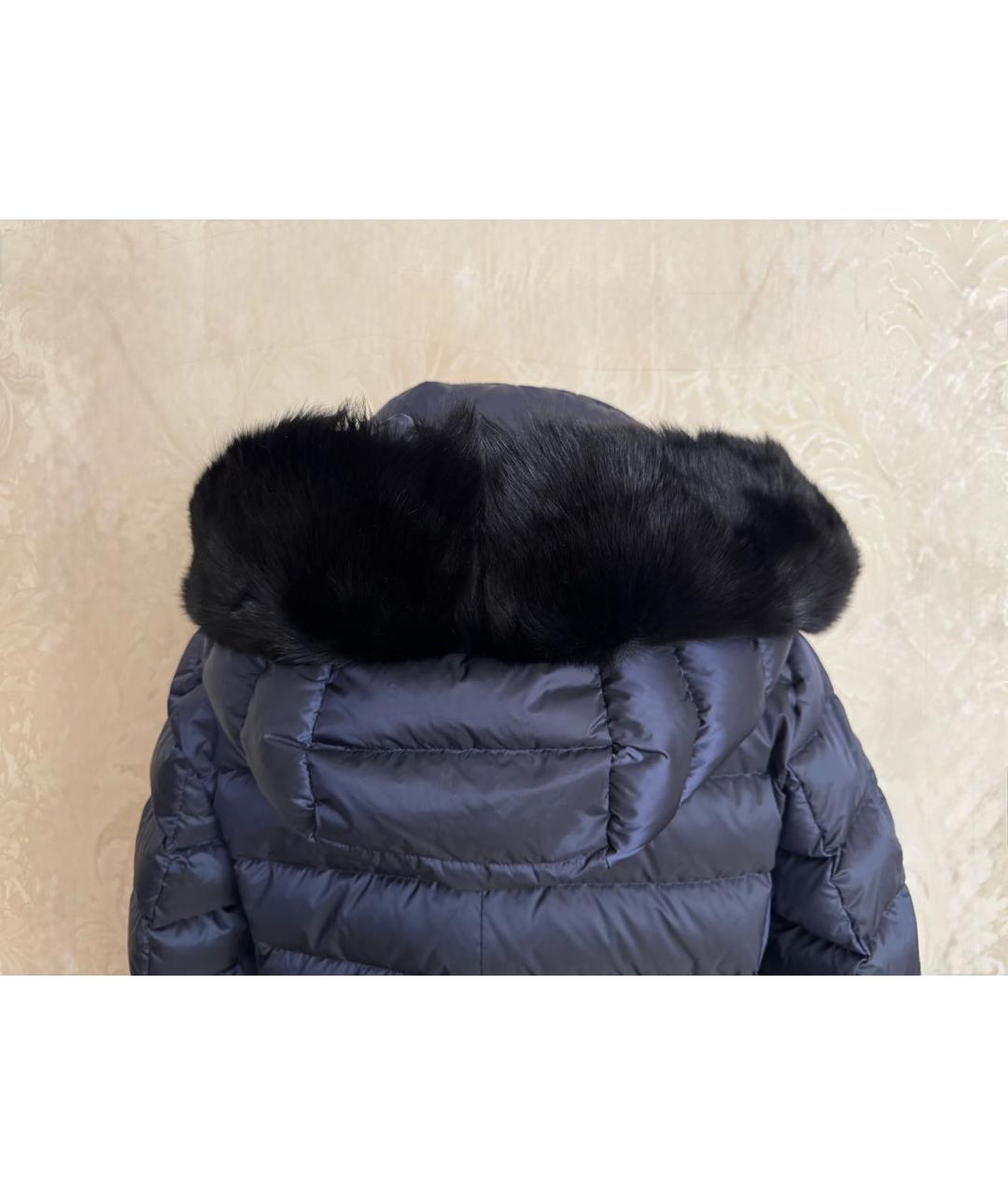 BURBERRY Темно-синий полиэстеровый пуховик, фото 3