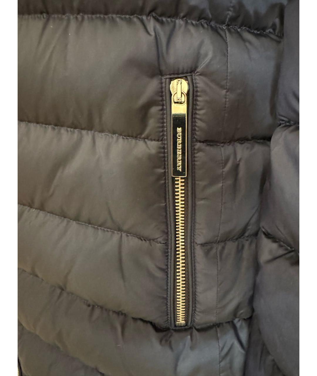 BURBERRY Темно-синий полиэстеровый пуховик, фото 5