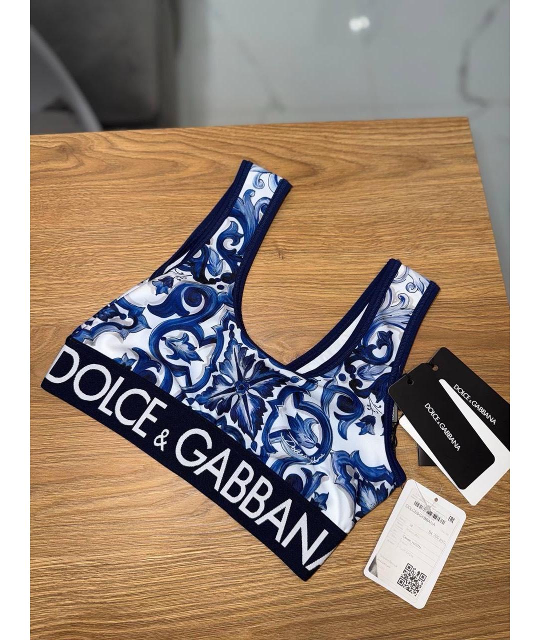 DOLCE&GABBANA Синяя майка, фото 7