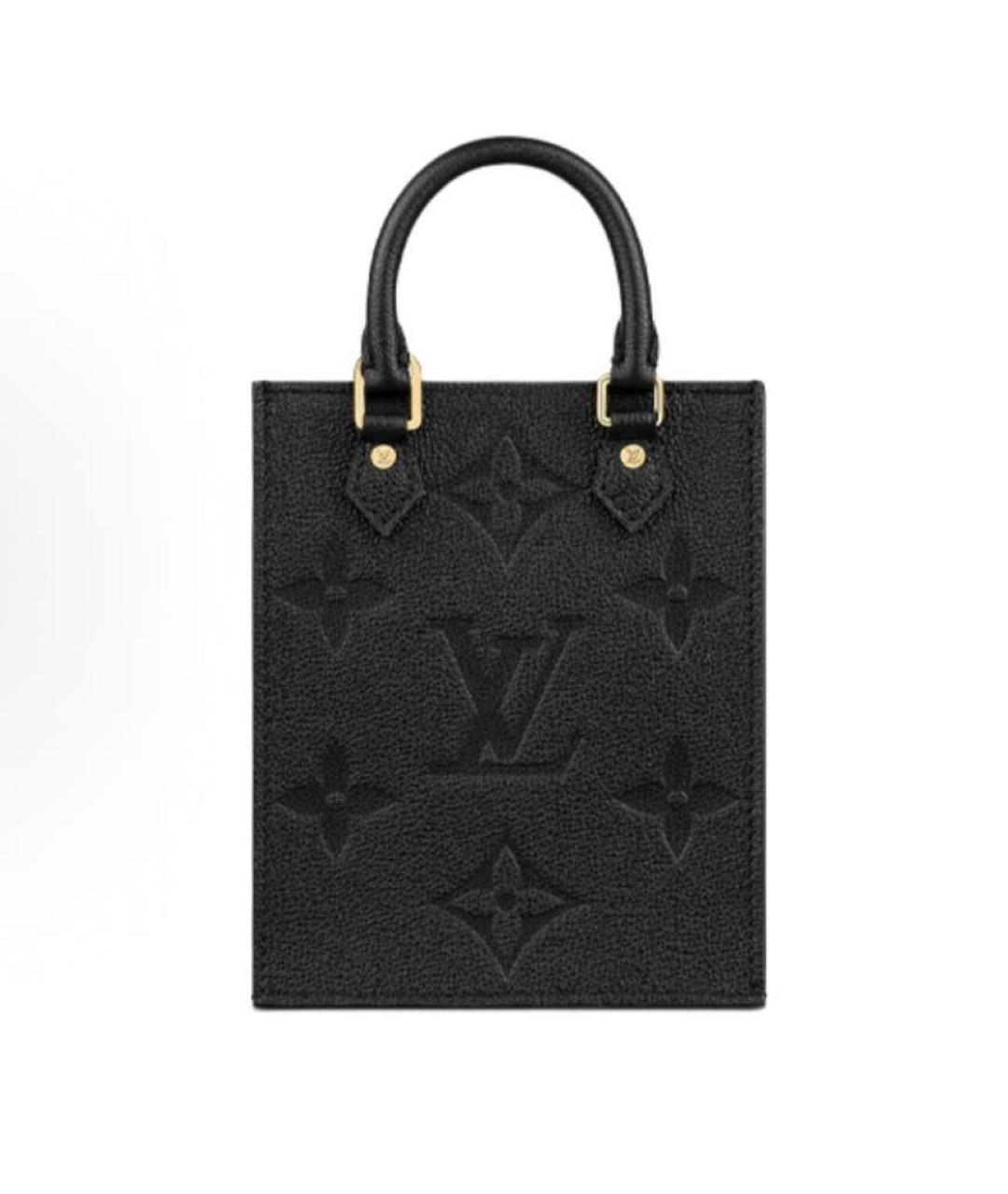 LOUIS VUITTON Черная кожаная сумка через плечо, фото 3