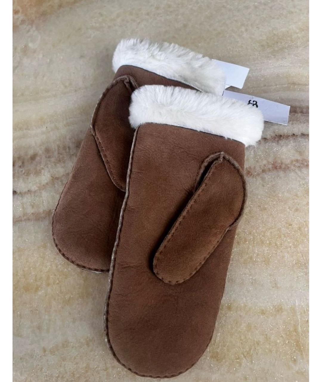 UGG AUSTRALIA Коричневые варежки, фото 2