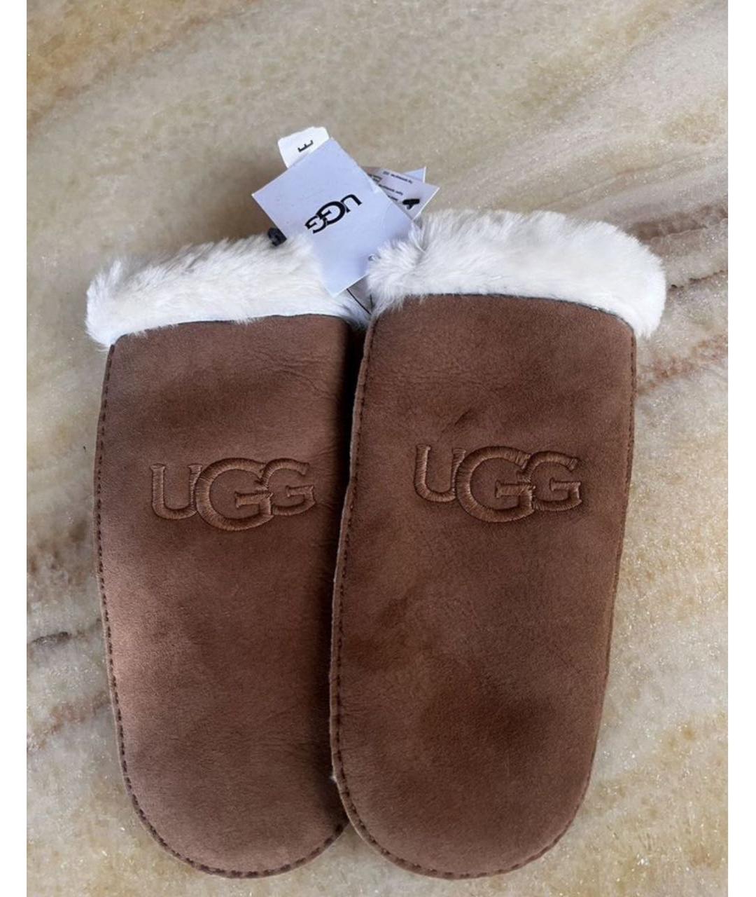 UGG AUSTRALIA Коричневые варежки, фото 5
