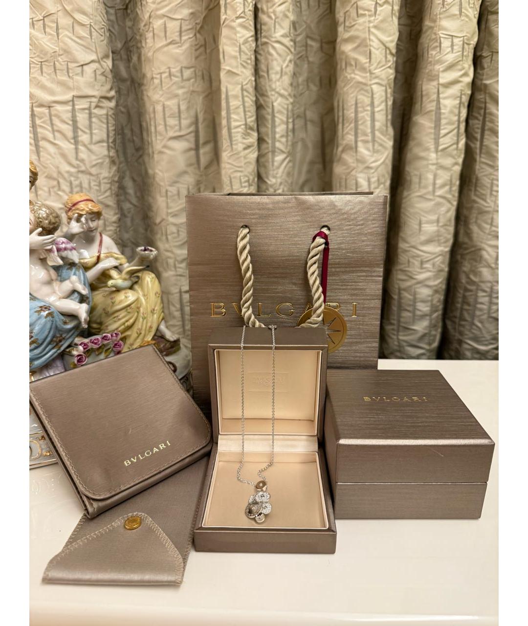 BVLGARI Серебряное колье из белого золота, фото 4