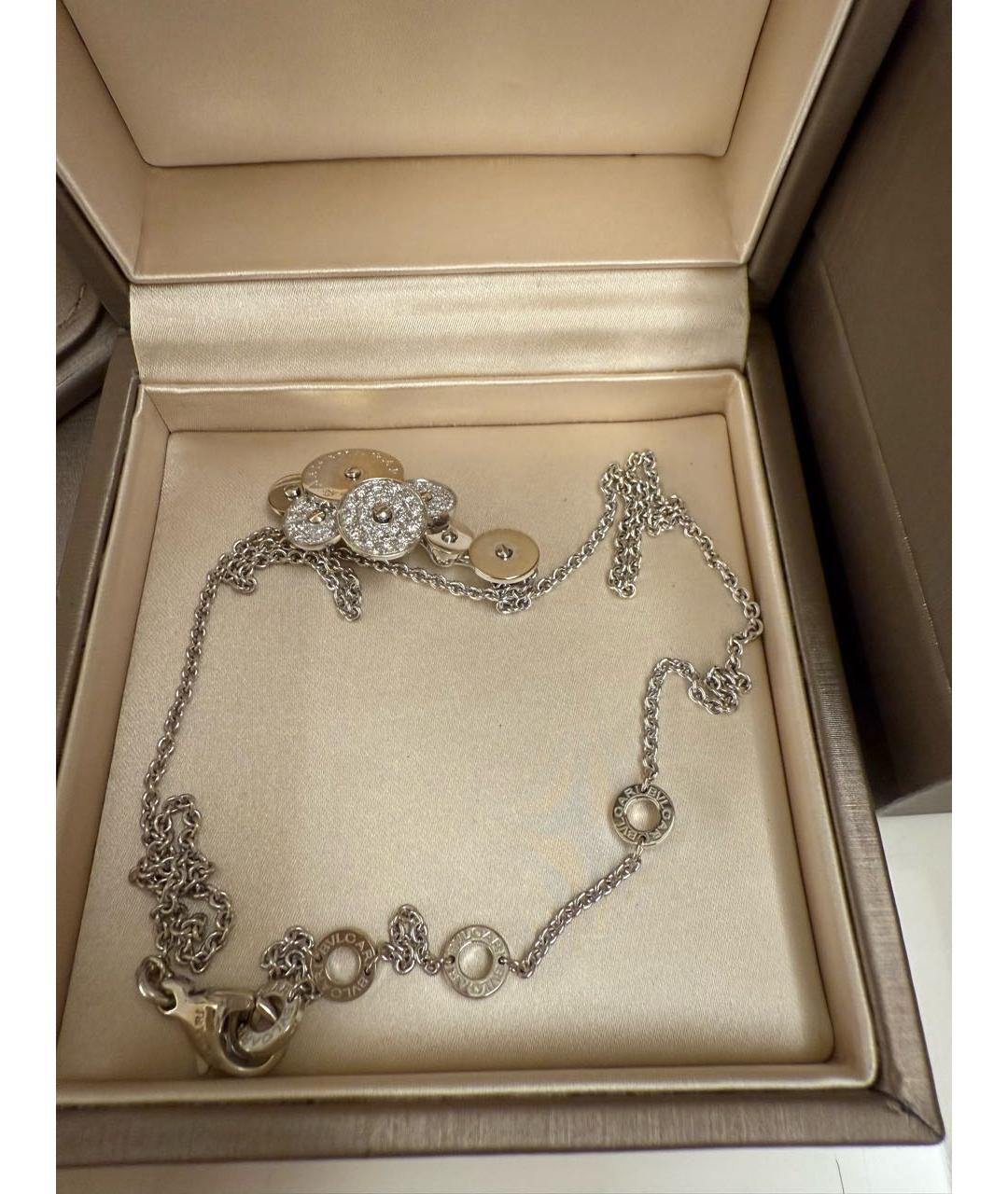 BVLGARI Серебряное колье из белого золота, фото 5