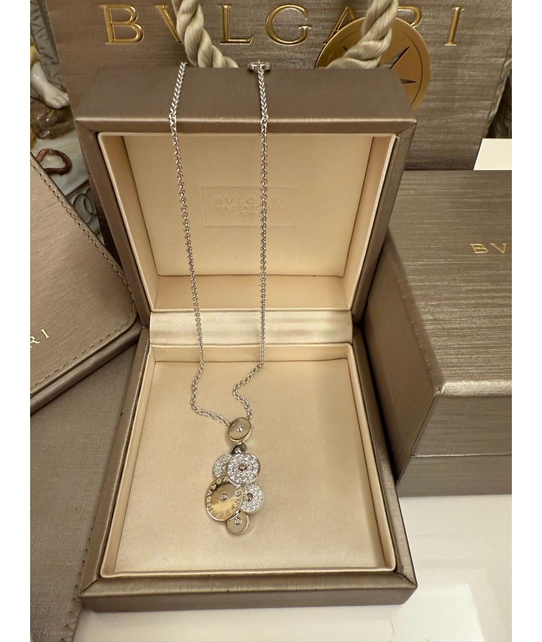 BVLGARI Серебряное колье из белого золота, фото 2