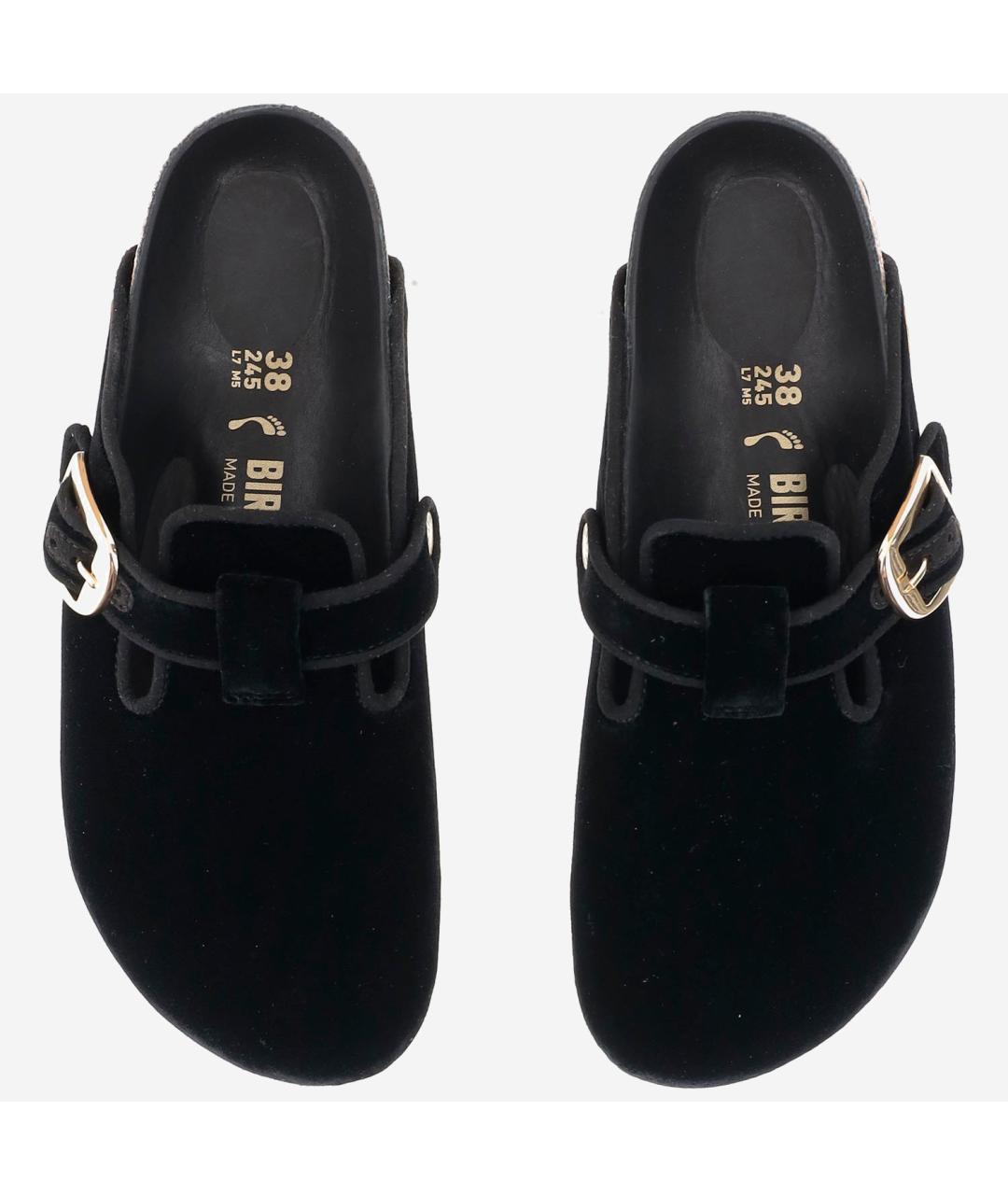 BIRKENSTOCK Черные бархатные сабо, фото 2