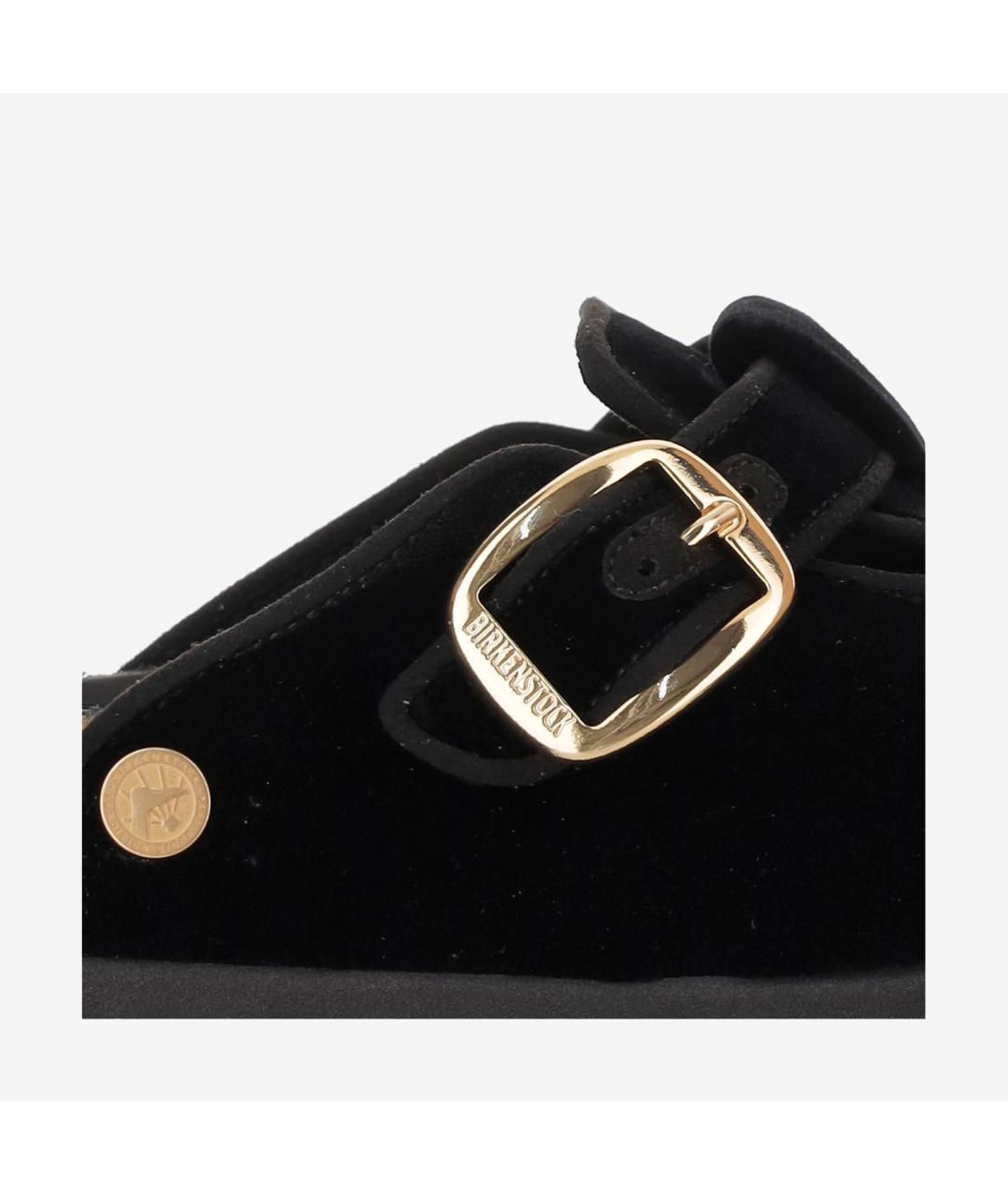 BIRKENSTOCK Черные бархатные сабо, фото 3