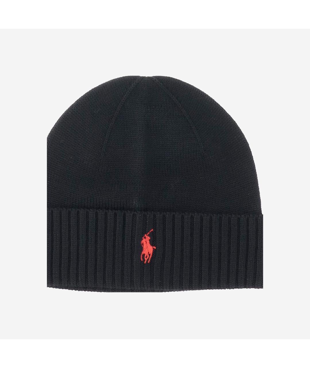 POLO RALPH LAUREN Черная шерстяная шапка, фото 3