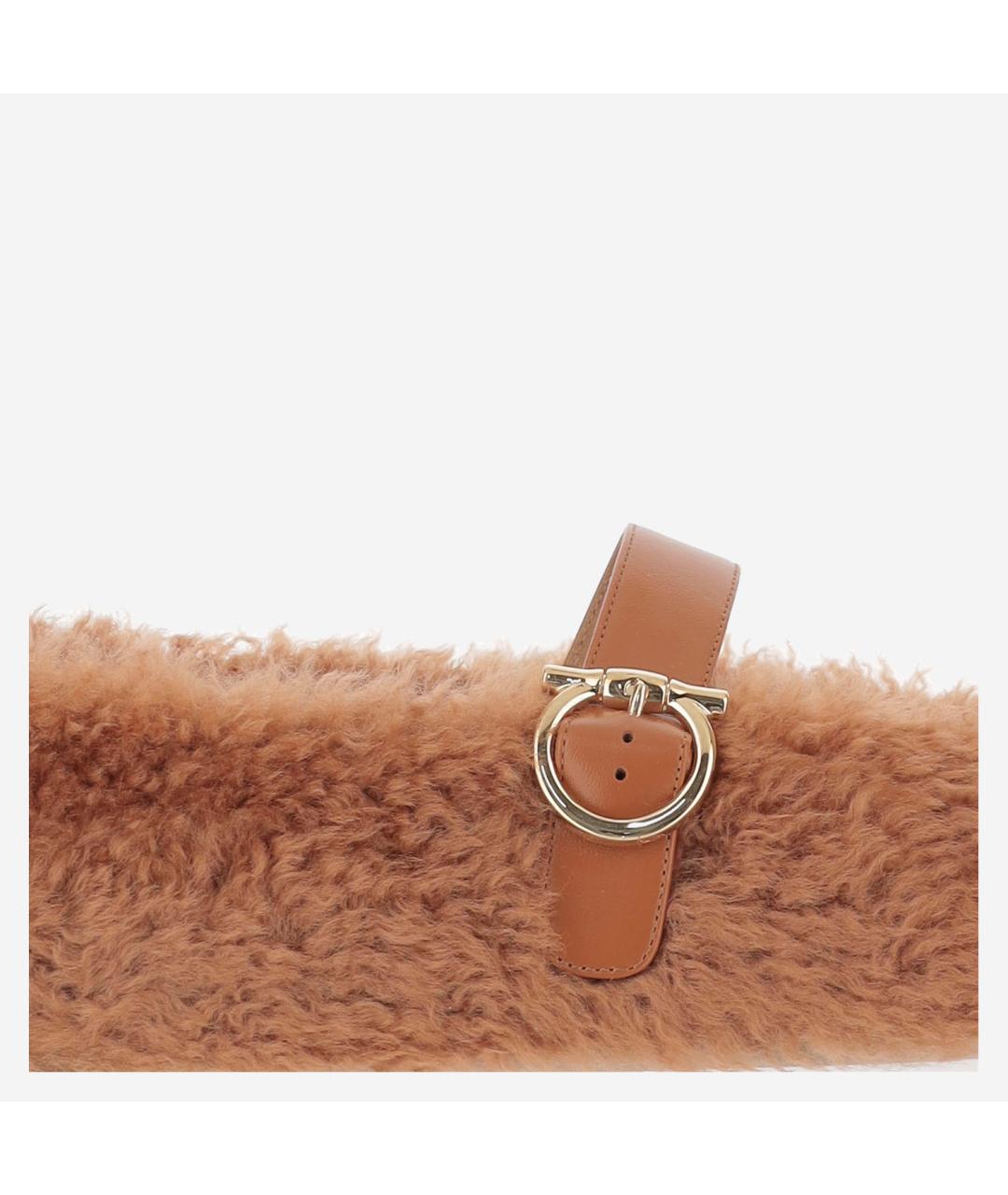 FERRAGAMO Коричневые балетки, фото 5