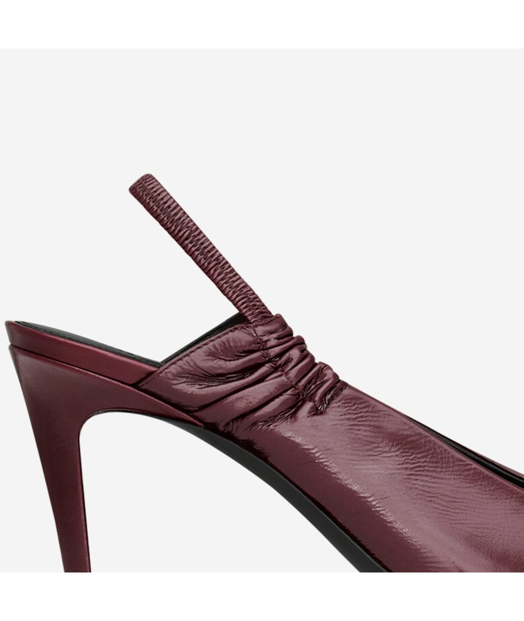 SAINT LAURENT Бордовые туфли, фото 4