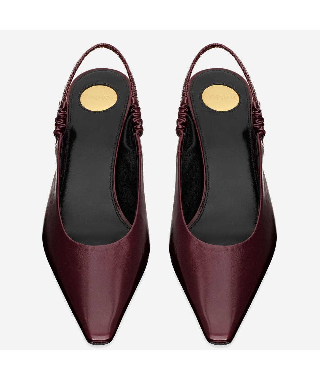 SAINT LAURENT Бордовые туфли, фото 2