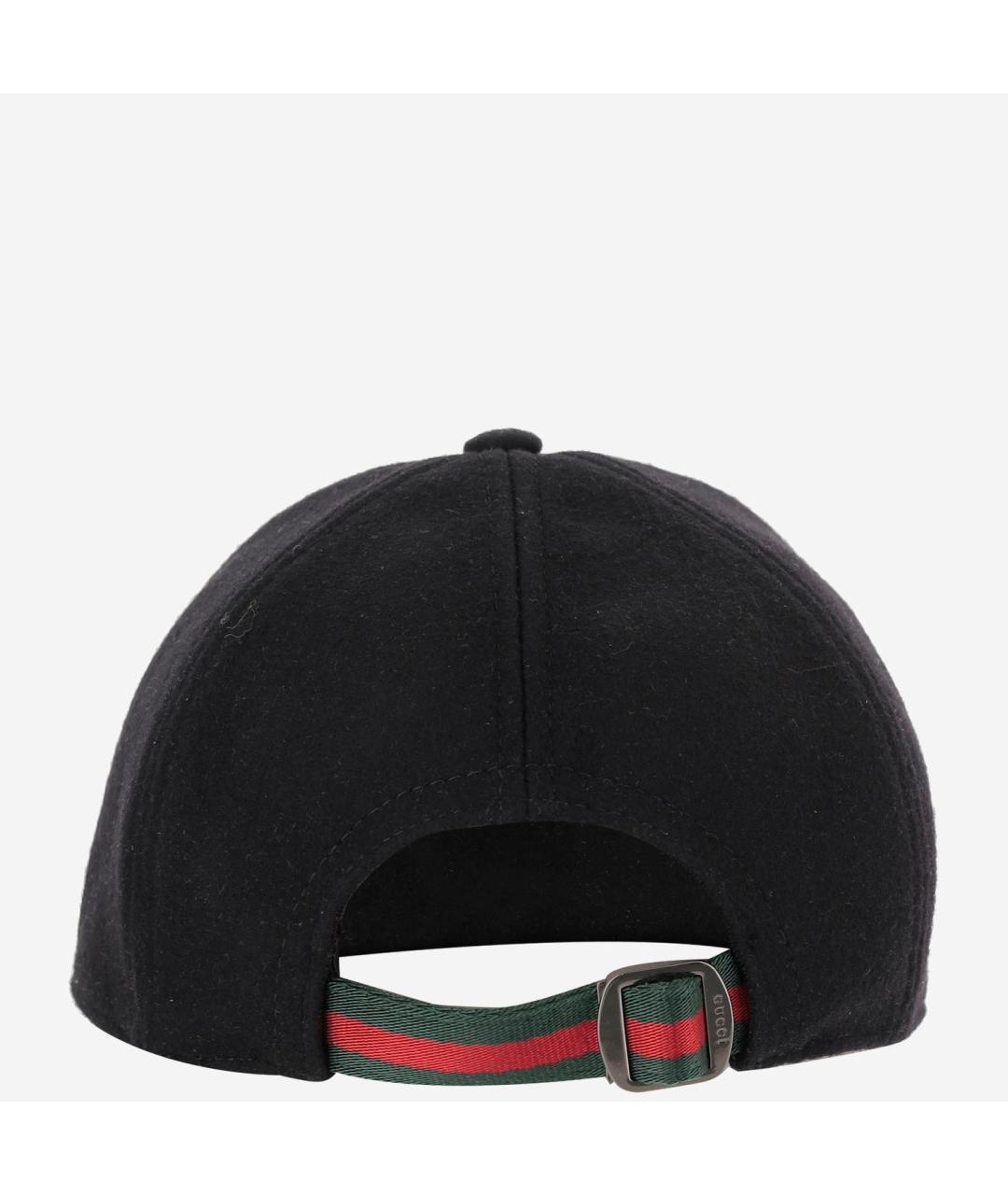 GUCCI Черная шерстяная кепка/бейсболка, фото 3