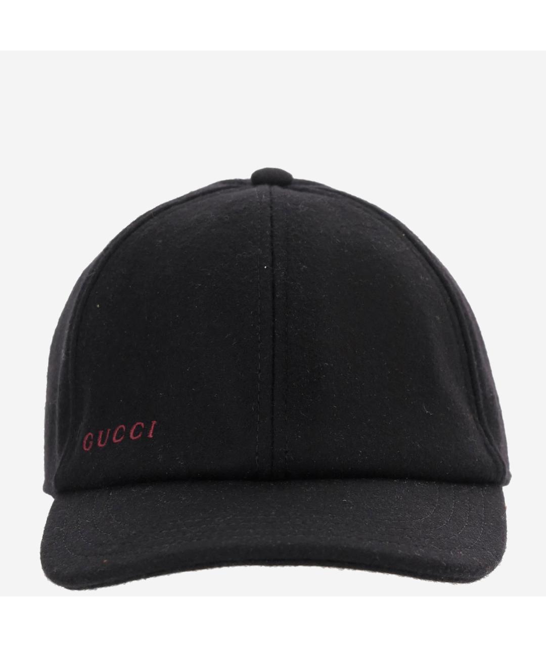 GUCCI Черная шерстяная кепка/бейсболка, фото 5