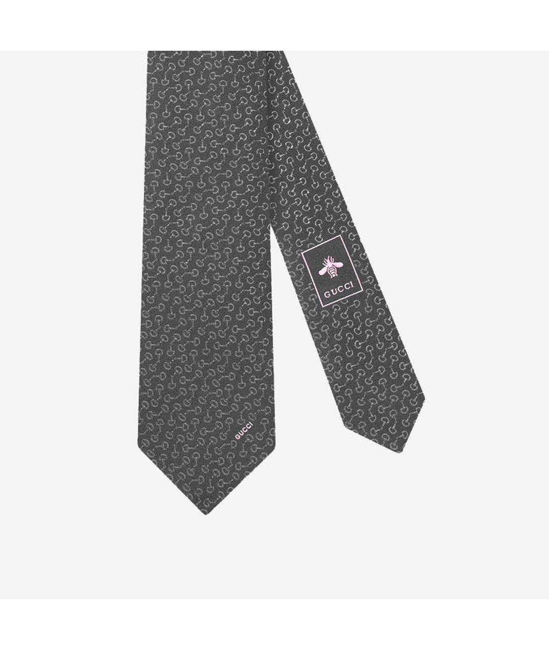 GUCCI Серый шелковый галстук, фото 2