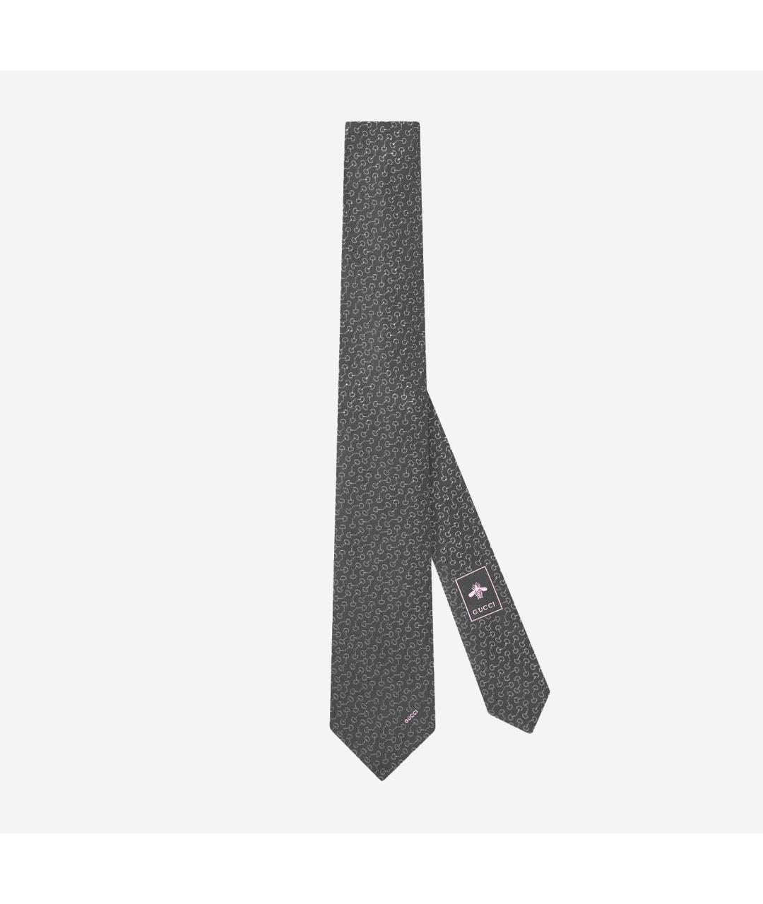 GUCCI Серый шелковый галстук, фото 3