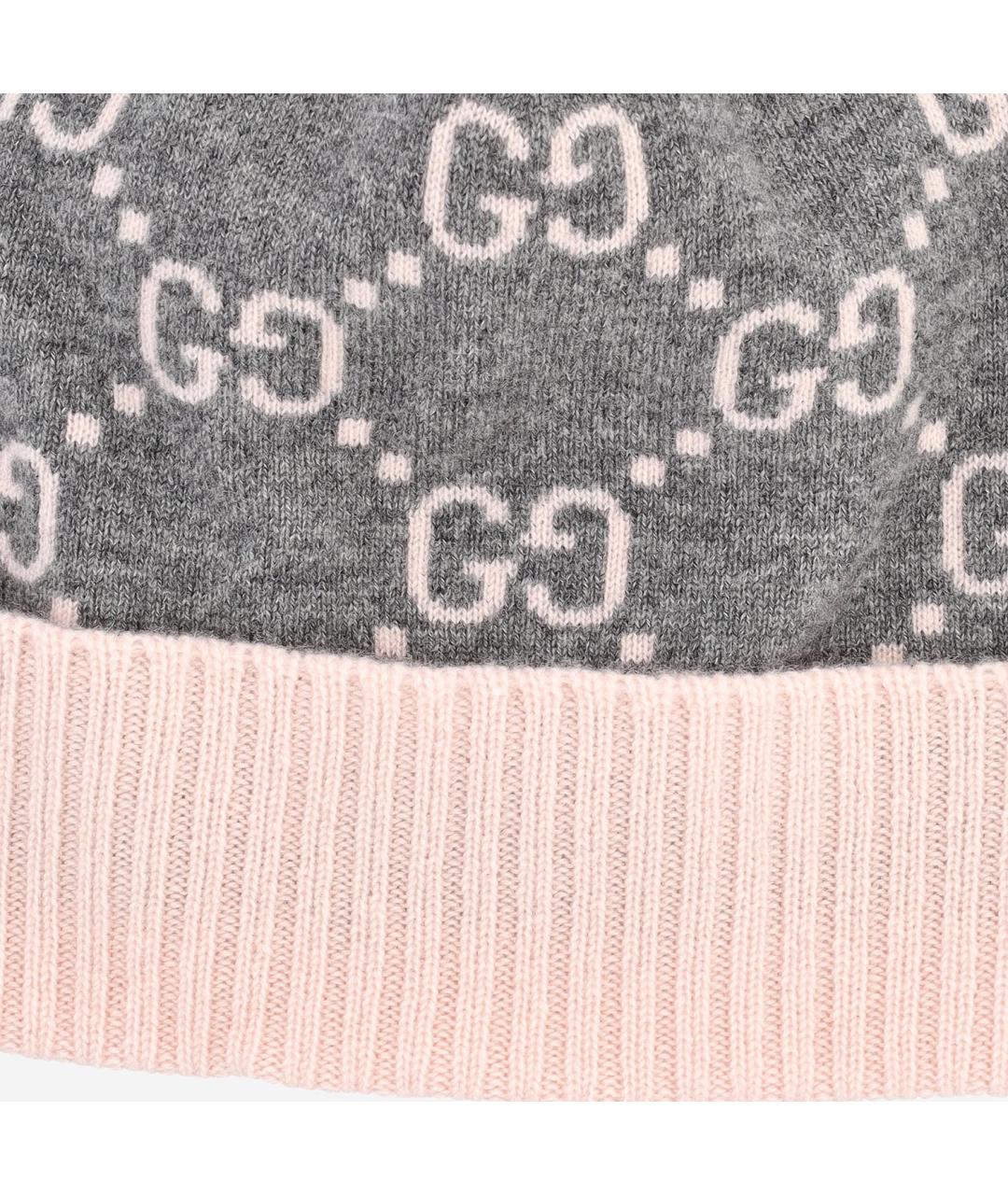 GUCCI Серая кашемировая шапка, фото 3