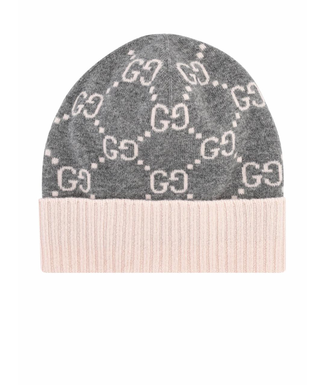 GUCCI Серая кашемировая шапка, фото 1