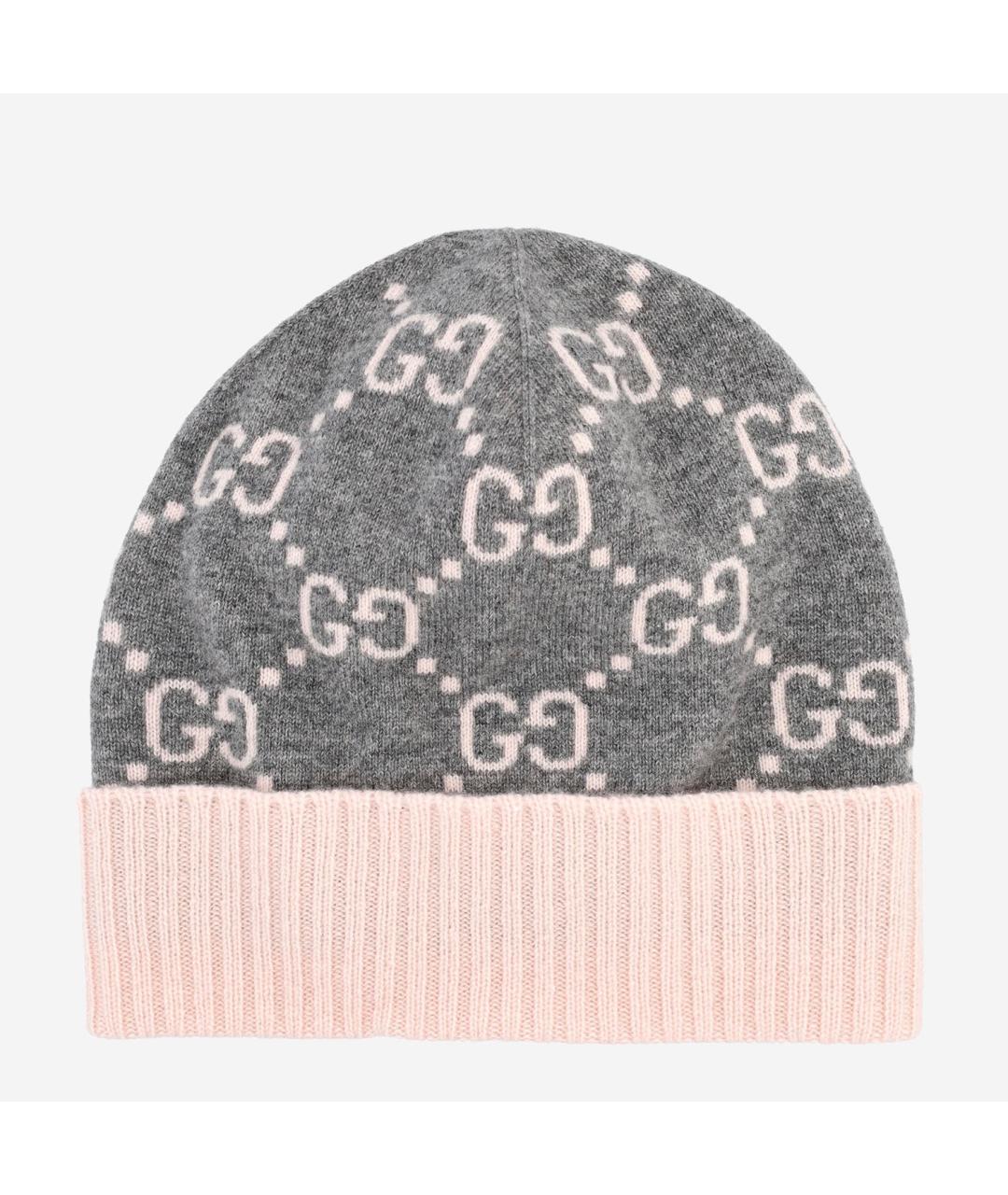 GUCCI Серая кашемировая шапка, фото 4