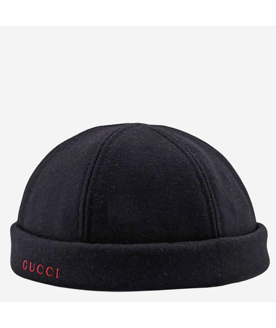 GUCCI Черная шерстяная кепка/бейсболка, фото 2