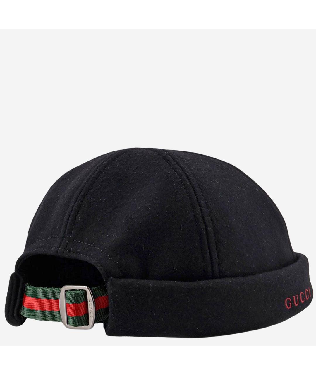 GUCCI Черная шерстяная кепка/бейсболка, фото 3