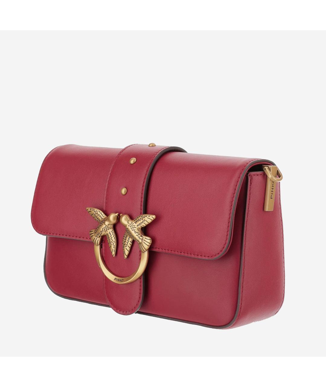 PINKO Красная кожаная сумка через плечо, фото 2