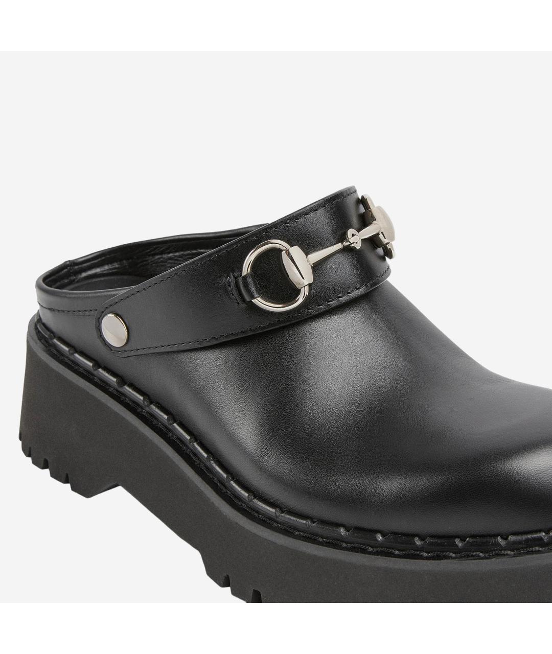 GUCCI Черные кожаные ботинки, фото 6