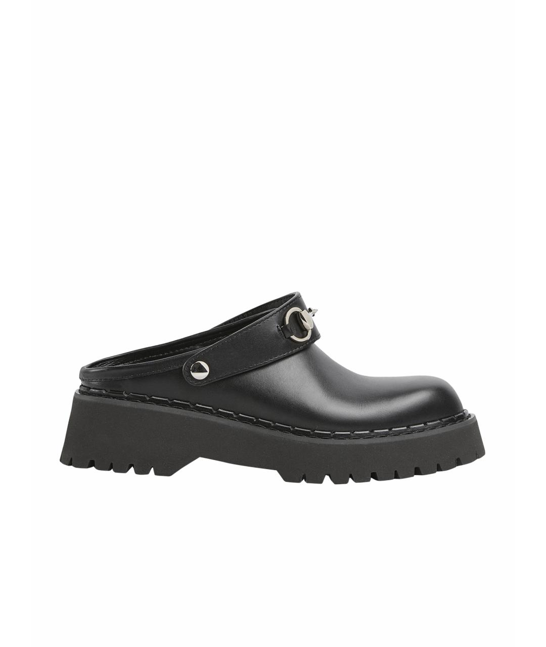 GUCCI Черные кожаные ботинки, фото 1