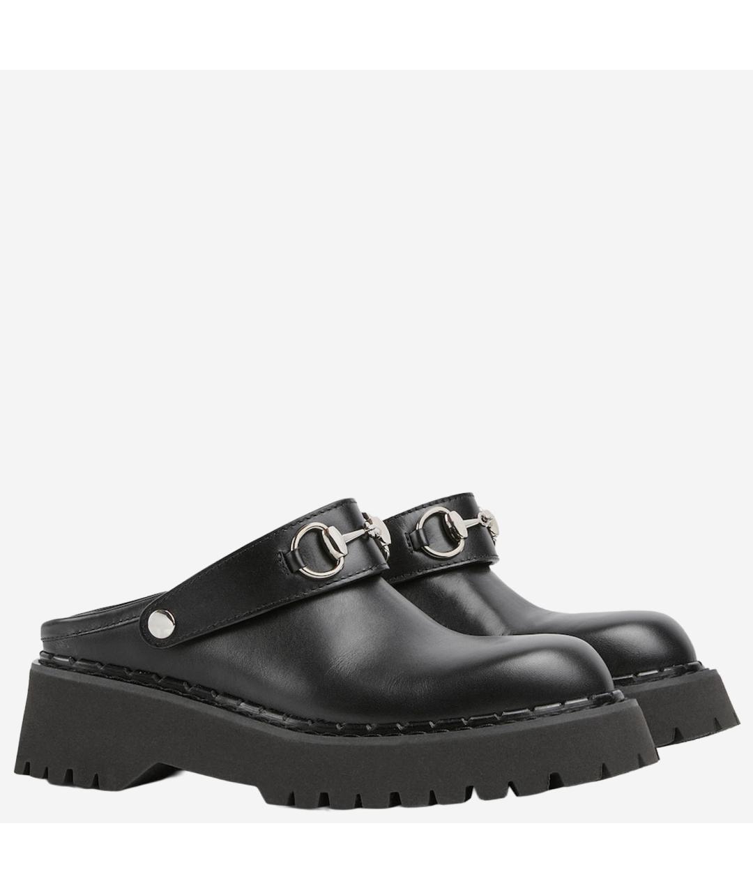 GUCCI Черные кожаные ботинки, фото 2