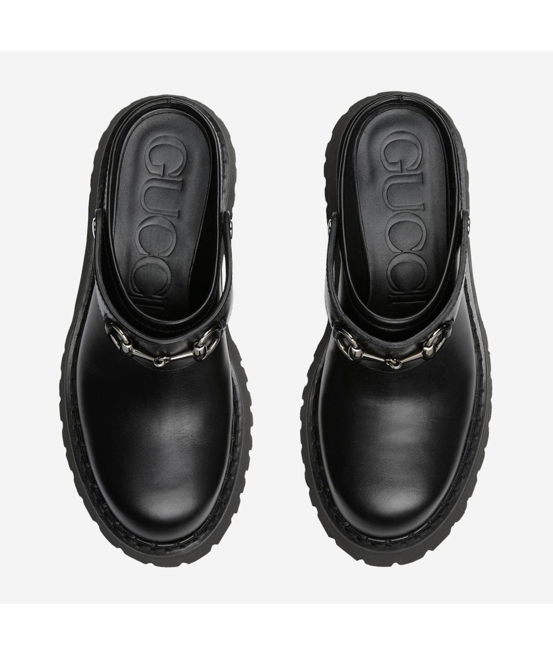 GUCCI Черные кожаные ботинки, фото 5