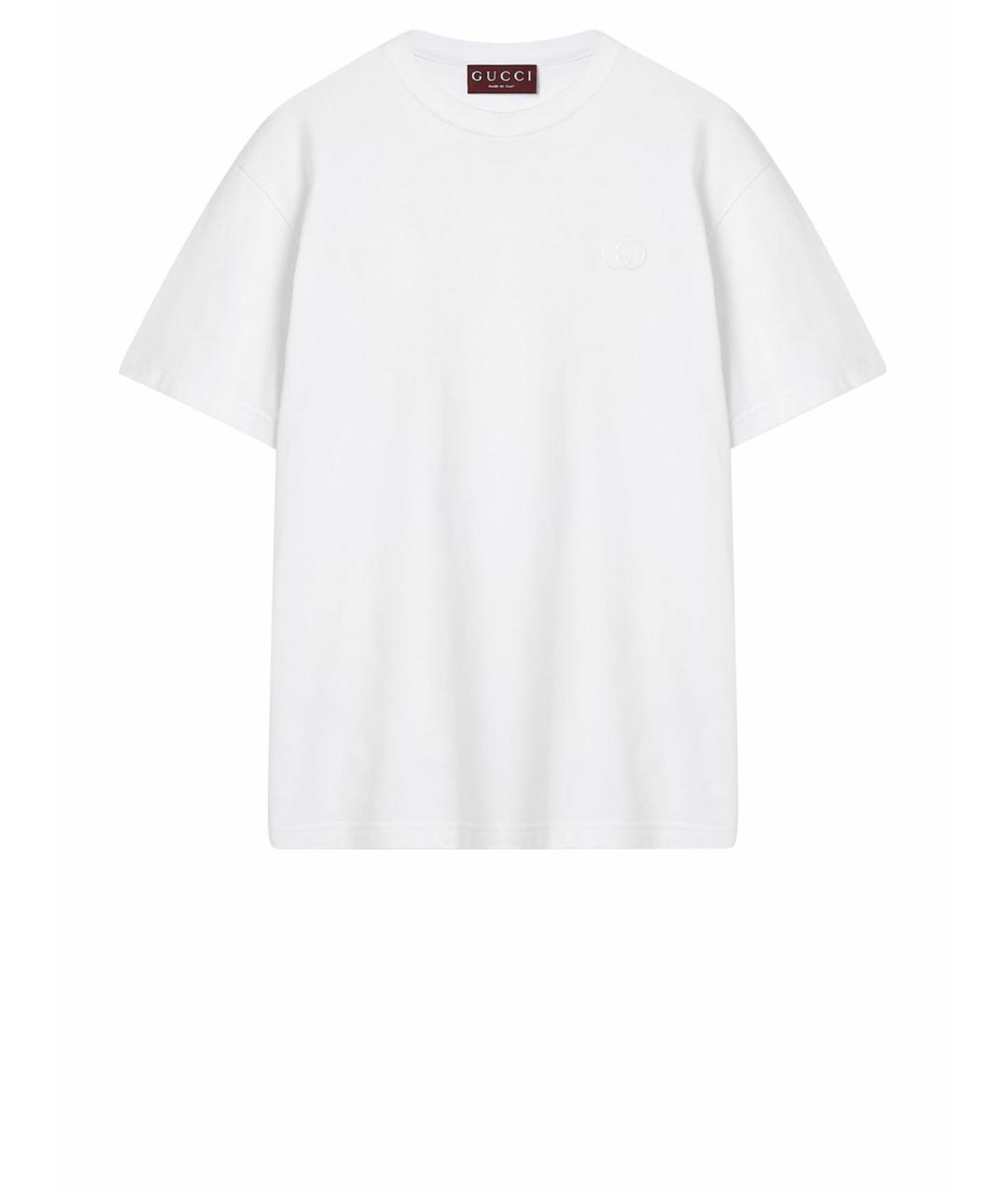 GUCCI Белая хлопковая футболка, фото 1