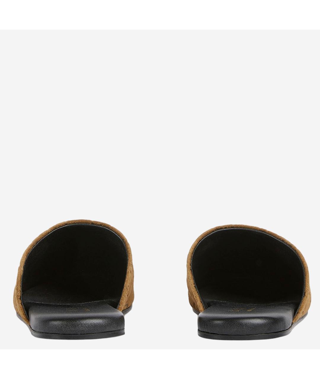 GUCCI Бежевые замшевые мюли, фото 3