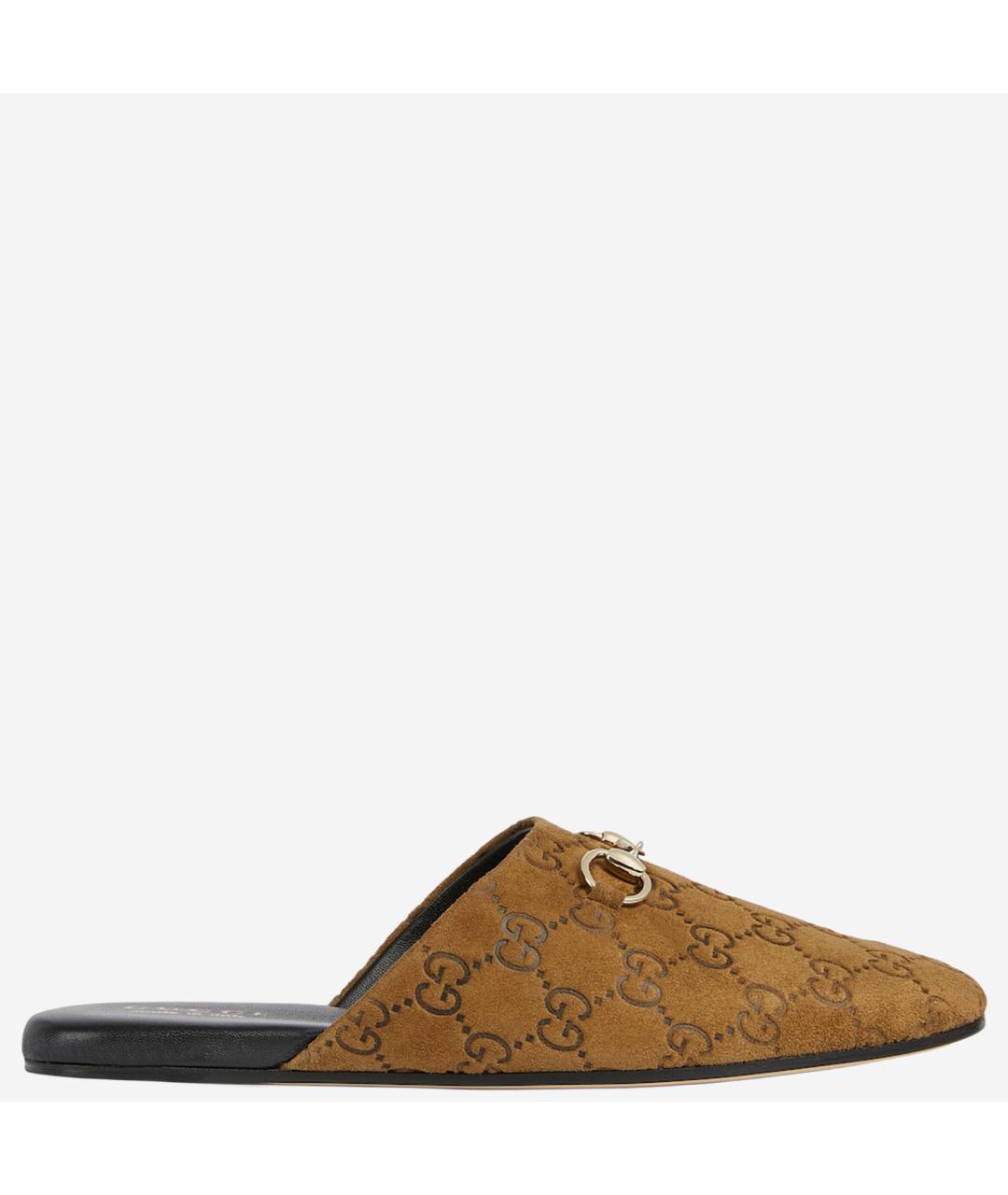 GUCCI Бежевые замшевые мюли, фото 6