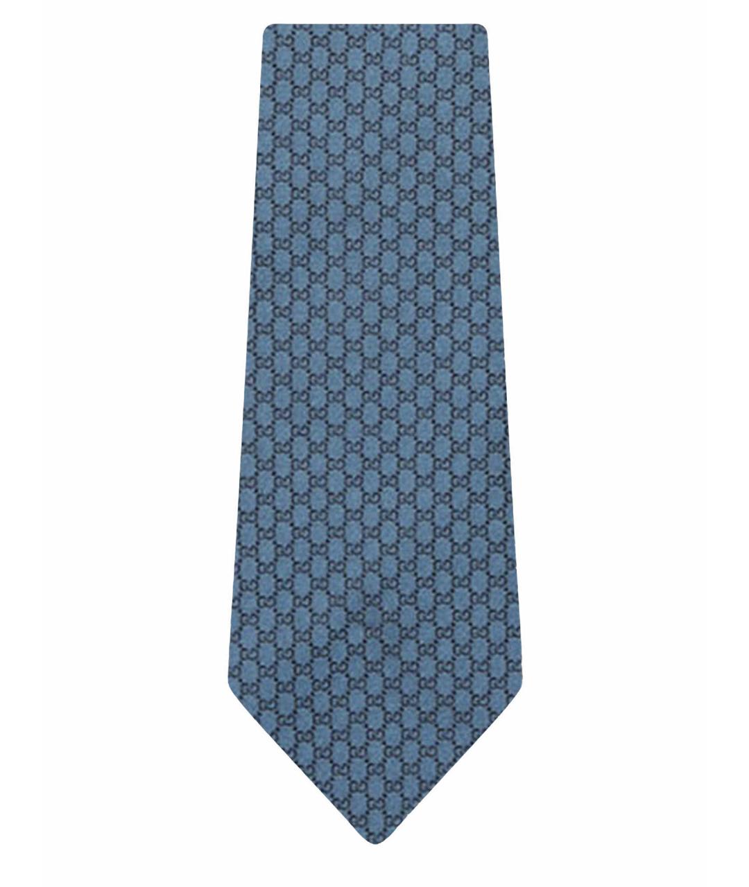 GUCCI Синий шелковый галстук, фото 1