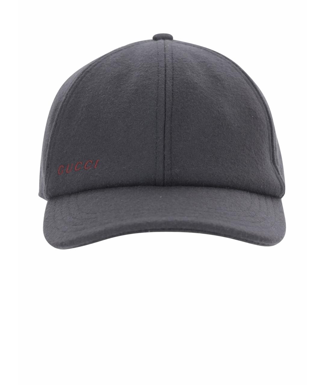 GUCCI Синяя шерстяная кепка/бейсболка, фото 1