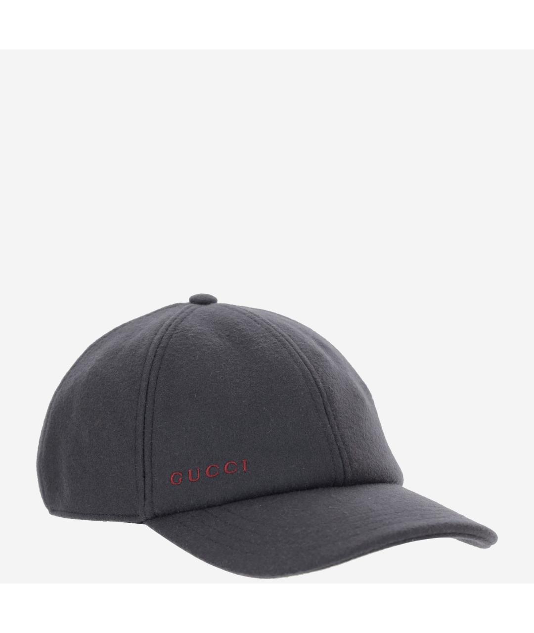 GUCCI Синяя шерстяная кепка/бейсболка, фото 2