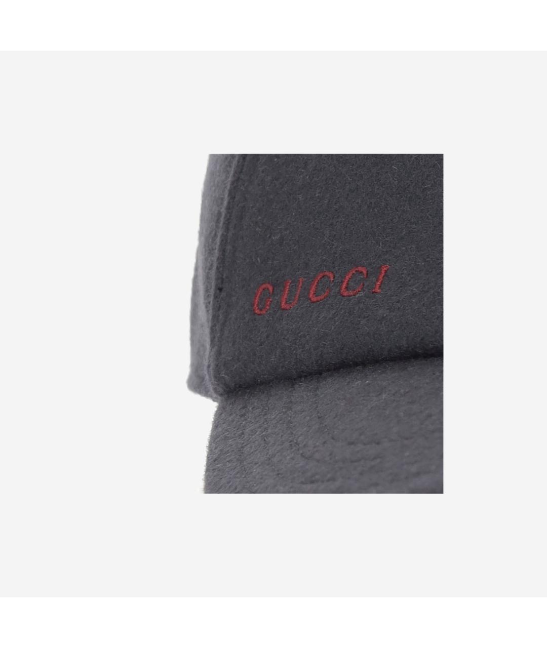 GUCCI Синяя шерстяная кепка/бейсболка, фото 4
