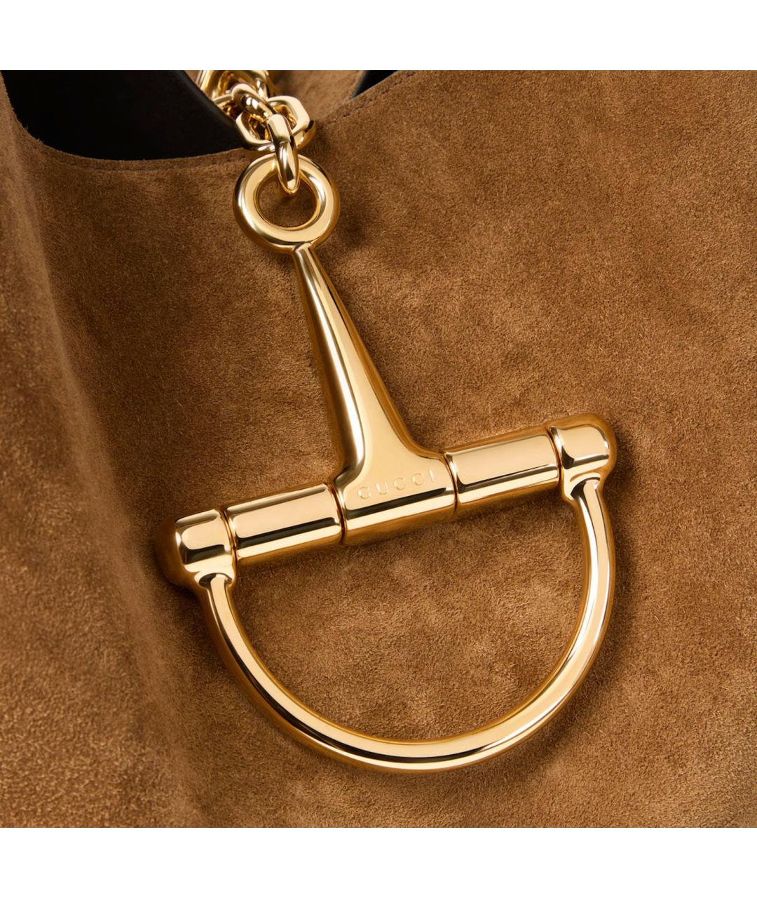 GUCCI Коричневая кожаная сумка тоут, фото 5