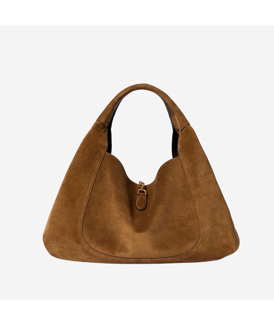 GUCCI Коричневая кожаная сумка тоут, фото 3