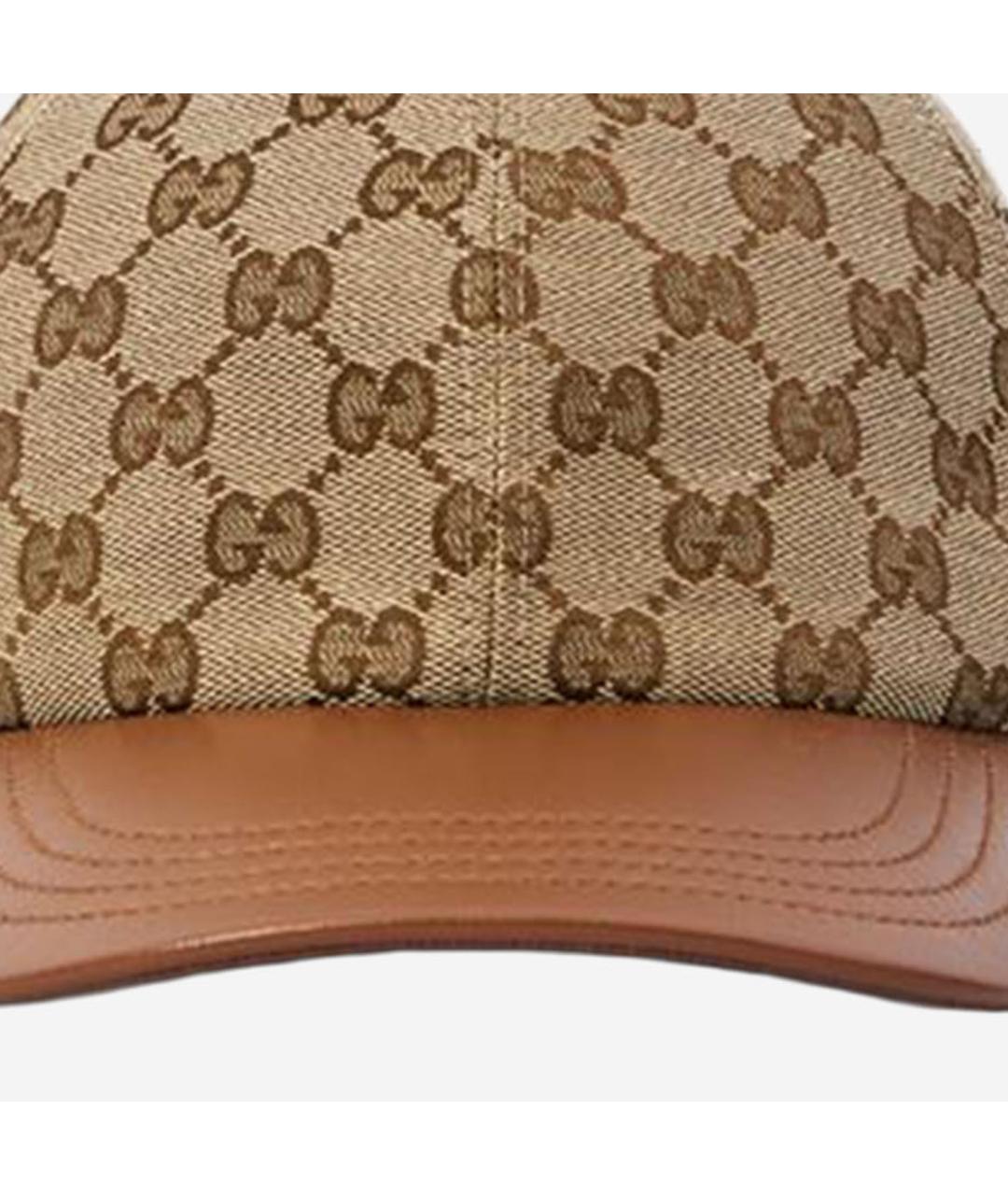 GUCCI Бежевая хлопковая кепка, фото 4
