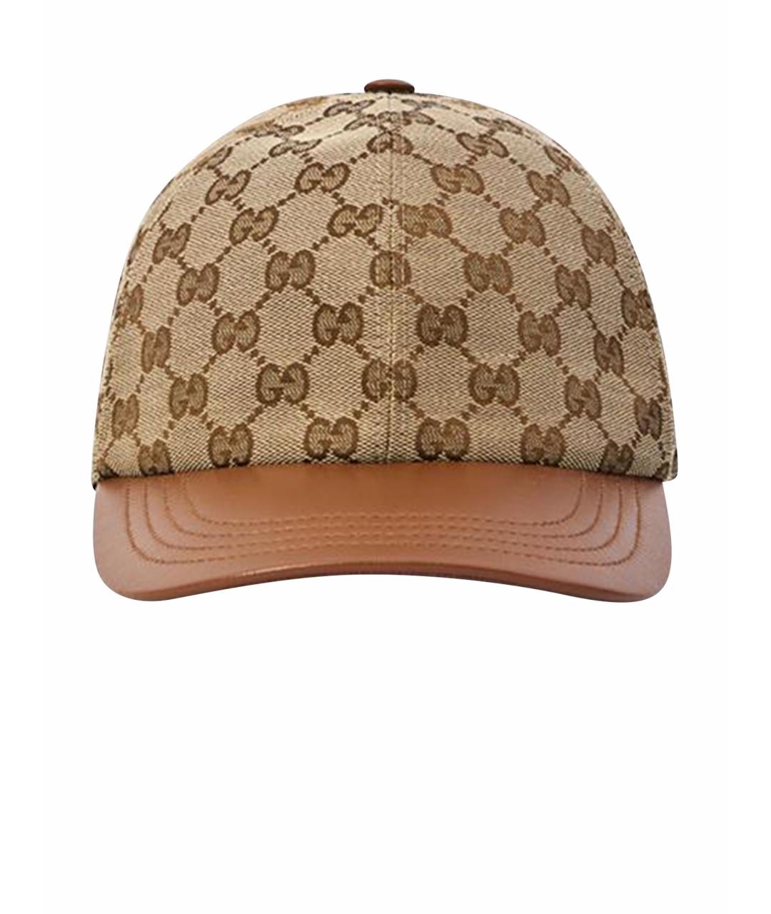 GUCCI Бежевая хлопковая кепка, фото 1