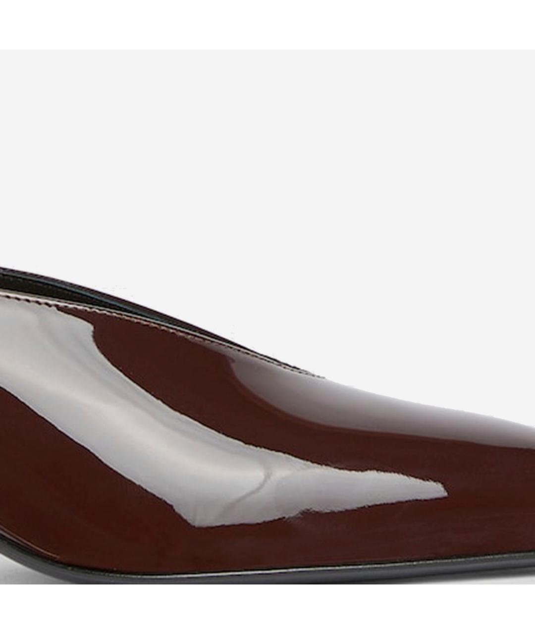 GUCCI Бордовые кожаные туфли, фото 5