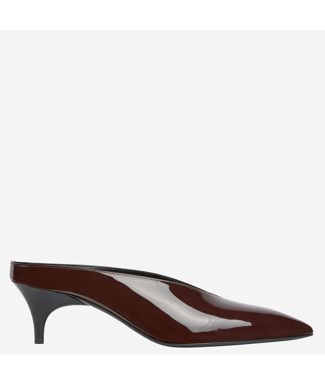 GUCCI Бордовые кожаные туфли, фото 6