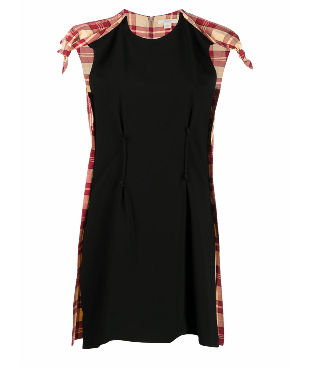 CELINE Черное вискозное повседневное платье, фото 1