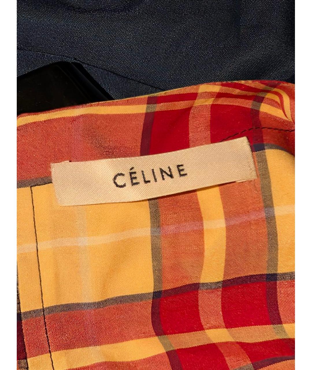 CELINE Черное вискозное повседневное платье, фото 3
