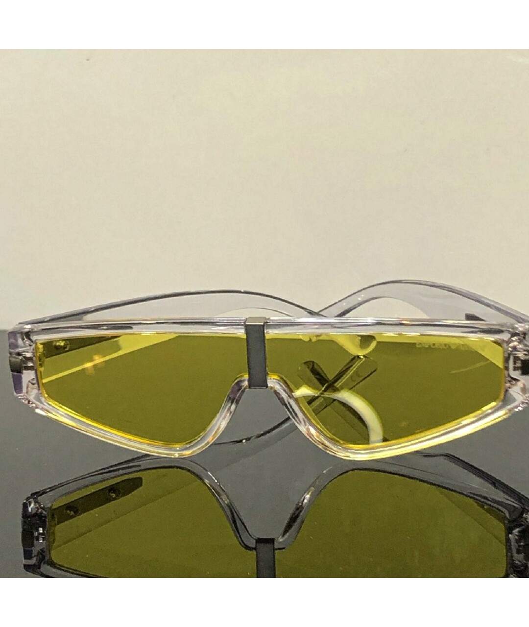 EMPORIO ARMANI Желтые пластиковые солнцезащитные очки, фото 4