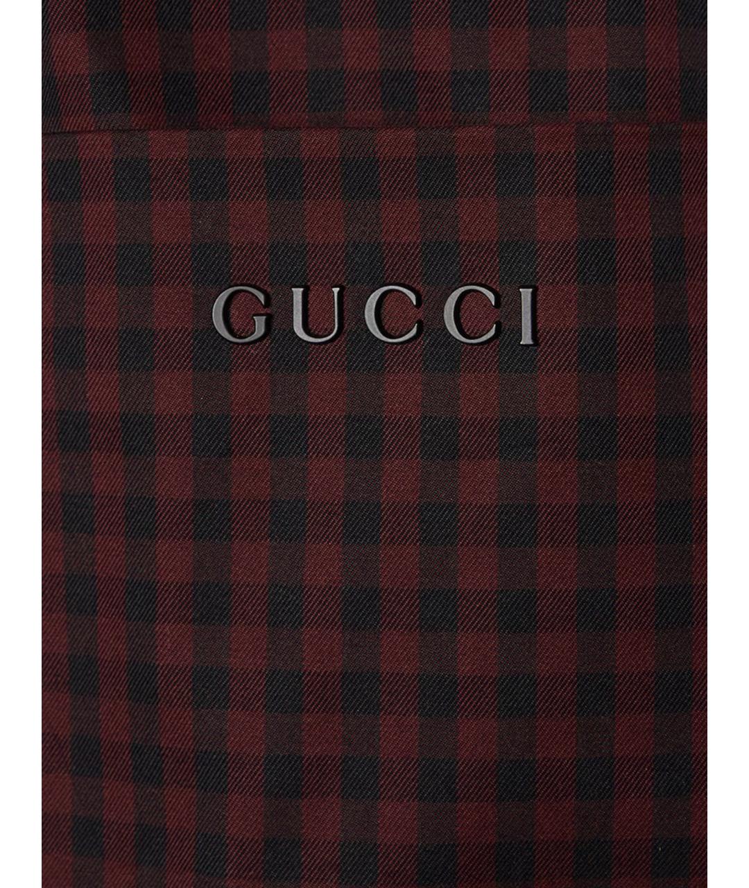 GUCCI Бордовая хлопковая куртка, фото 6