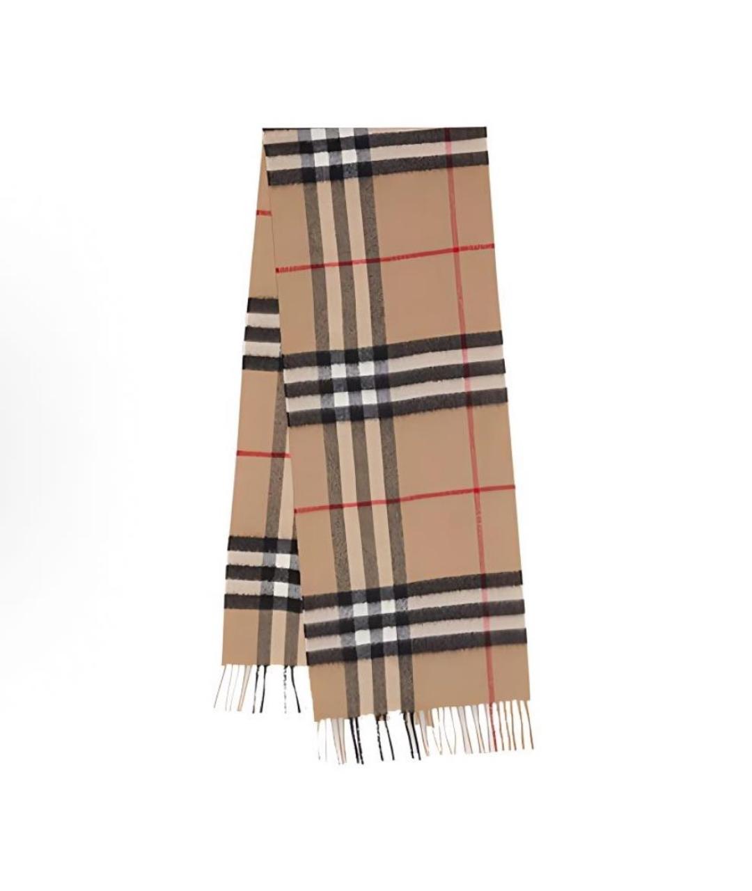 BURBERRY Бежевый шарф, фото 8