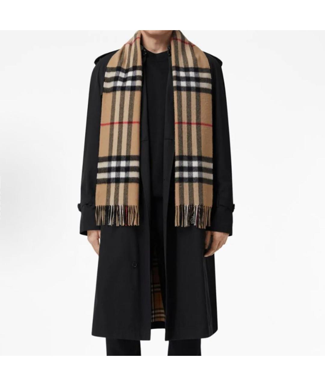 BURBERRY Бежевый шарф, фото 3
