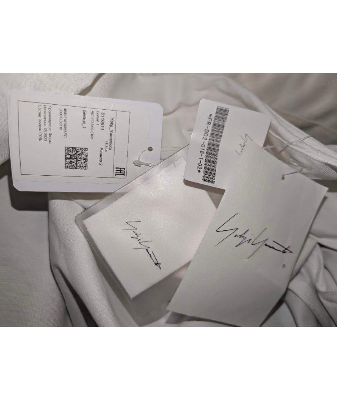 YOHJI YAMAMOTO Белое хлопковое повседневное платье, фото 3