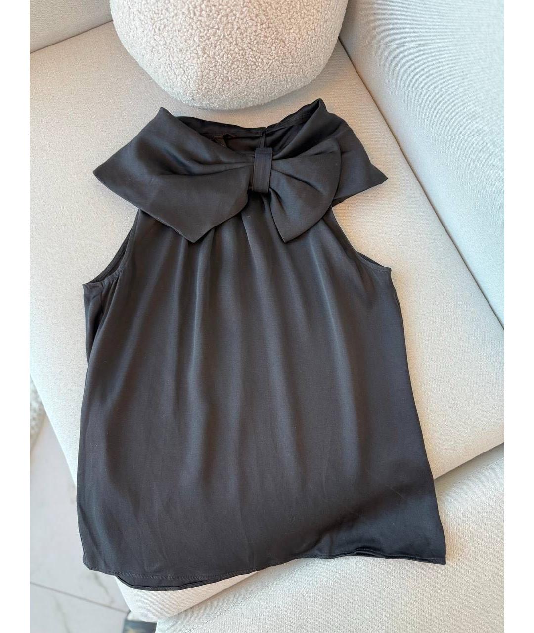 ESCADA Черная шелковая блузы, фото 8